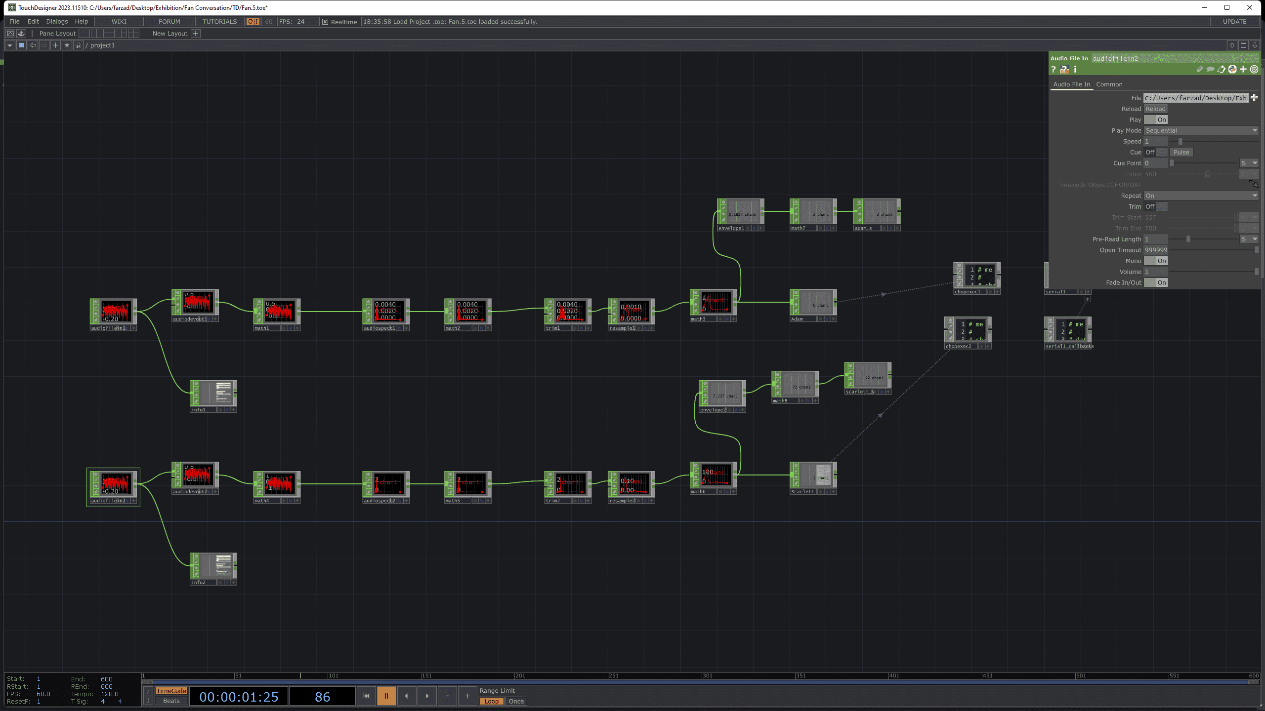 TouchDesigner view